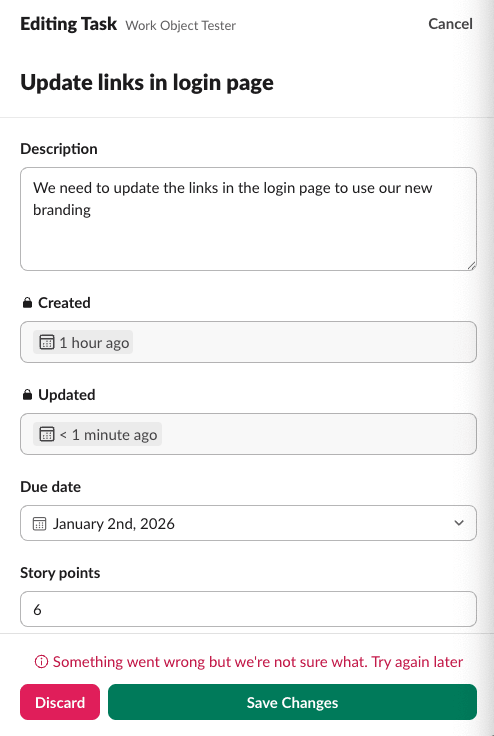 Server-side form errors
